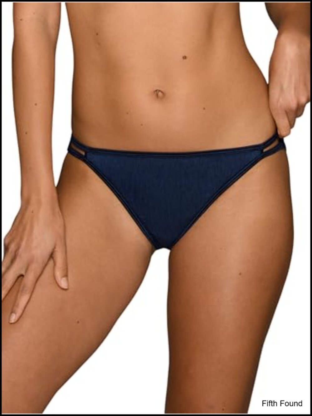 Silky Stretch Satin Trim String Bikini Panties Low Rise Women's Underwear